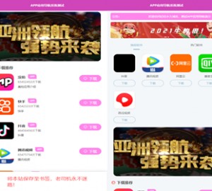 2022软件app导航页面带后台，app下载推广引流源码，app应用推广页面