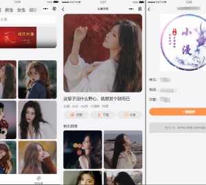 姓氏头像制作生成头像组合微信小程序源码下载