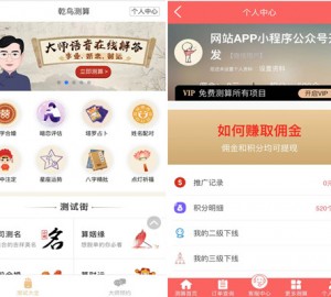 2021年最新算命程序H5程序源码下载，带塔罗牌占卜、测算八字、在线起名、星座等等，支持分销，独立后台