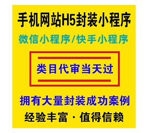网站网页封装微信小程序/快手小程序