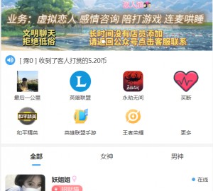 价值18500元的最新商业版游戏陪玩语音聊天系统源码